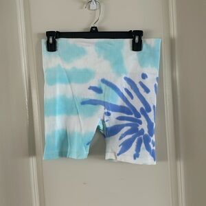 Blue TieDye Biker Shorts Worn Once Super Soft
